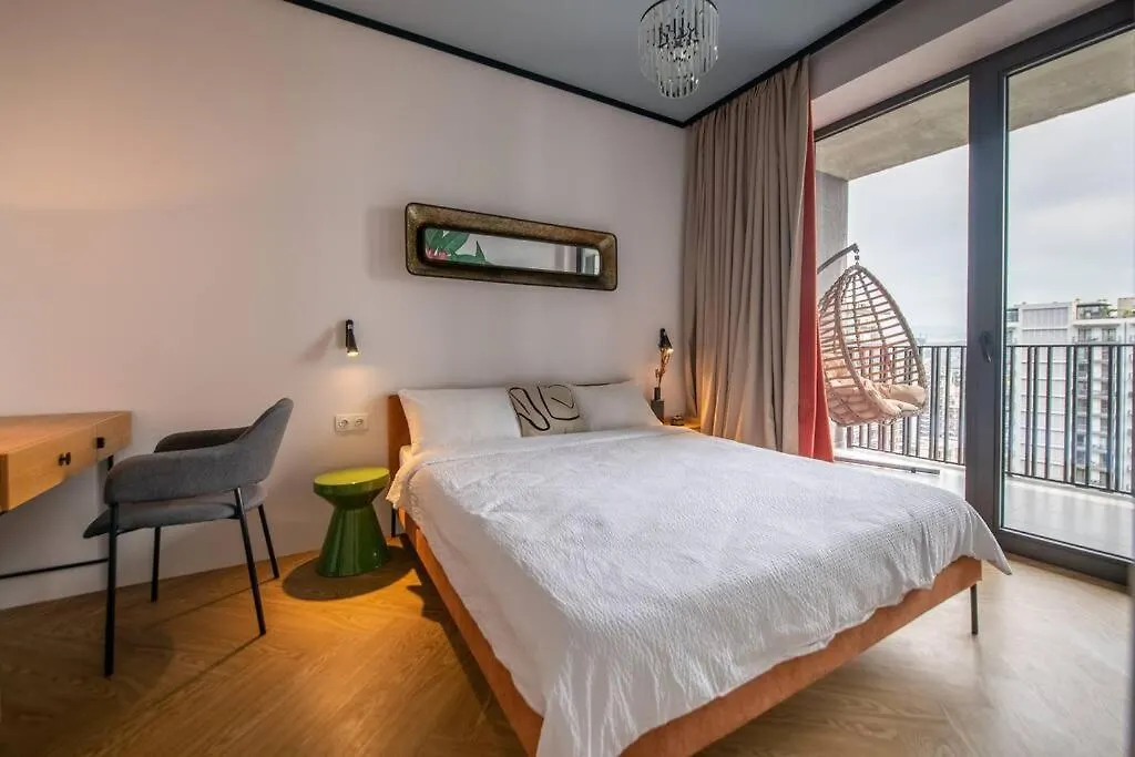 Gg Home - Stylish 1-Bedroom Apartment With Great View تبليسي
